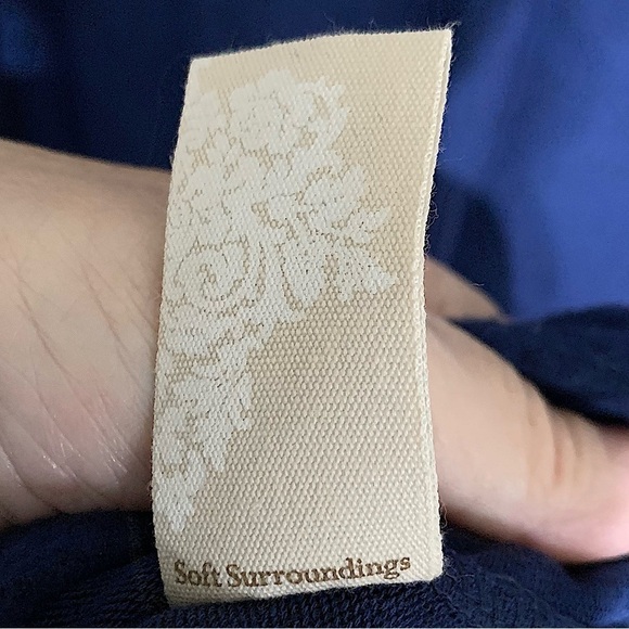 𝅺SOFT Surroundings Blue Easy Living Dress Leisurewear Size Small - Picture 10 of 10